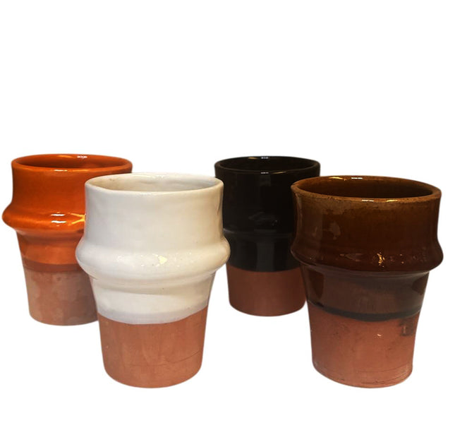 Marokkaanse Beker – Gekleurd & Natuur Aardewerk