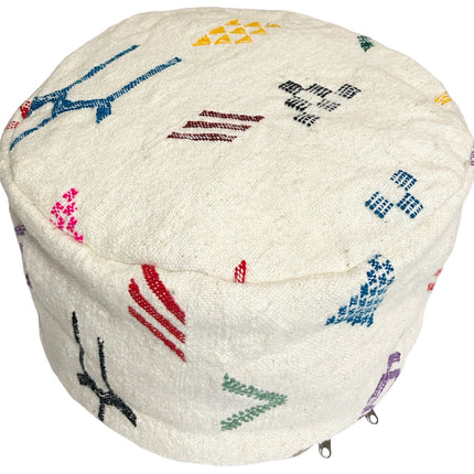 Marokkanischer Kelim Berber Pouf Vintage