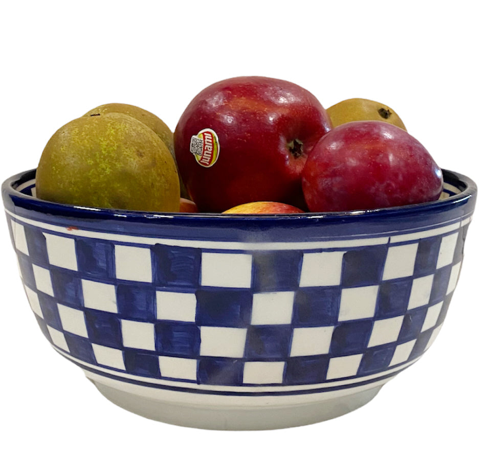 Moroccan bowl blue white Ø 24 x 10cm