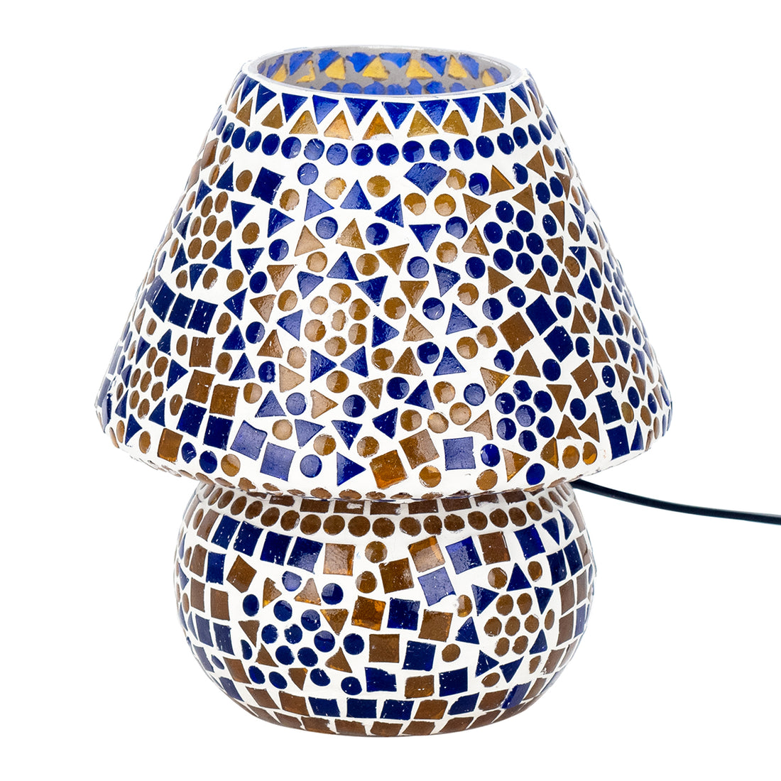 Lampe de table Mosaïque | Lampe marocaine, multicolore - 23 cm
