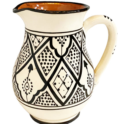 Marokkaanse serveerkan Zwart-wit
