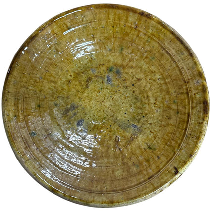 Tamegroute Keramikteller – ockergelb Ø30 cm