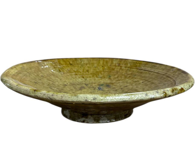 Tamegroute Keramikteller – ockergelb Ø30 cm