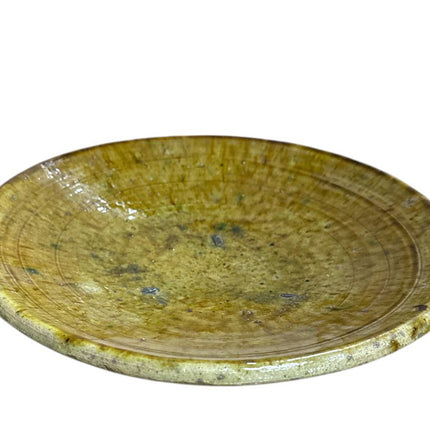 Tamegroute Keramikteller – ockergelb Ø30 cm