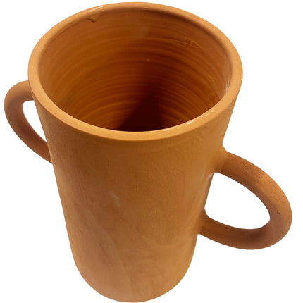 Marokkanische Terrakotta-Vase Ohr