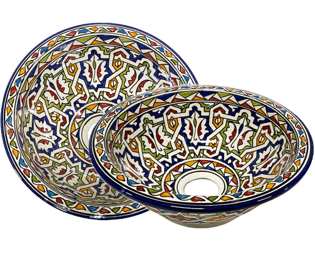 Marokkanisches Waschbecken FEZ – bunte Muster
