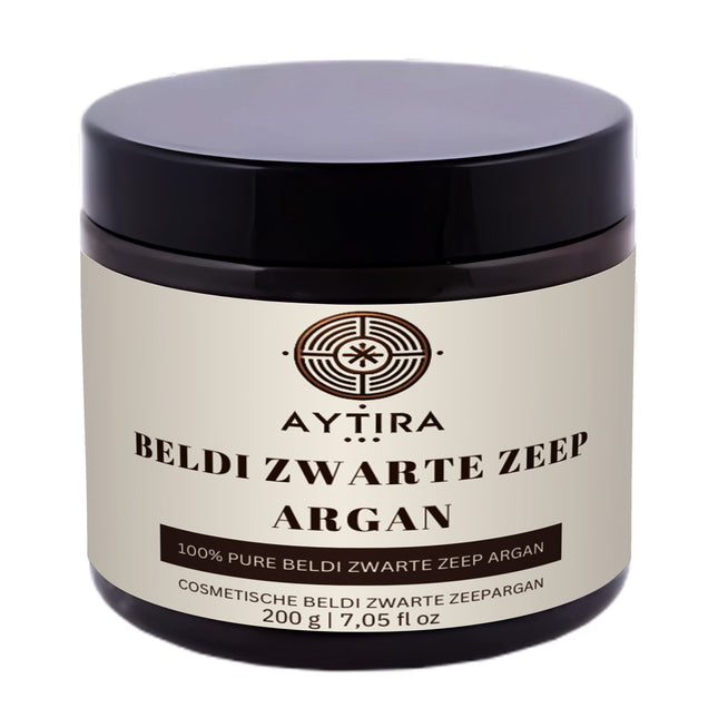 Aytira Beldi Schwarze Seife Argan – Natürliche marokkanische Olivenölseife 200g