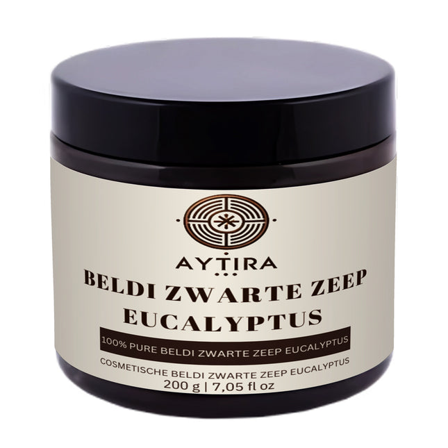 Aytira Beldi Schwarze Seife Eukalyptus – Natürliche marokkanische Seife 200g