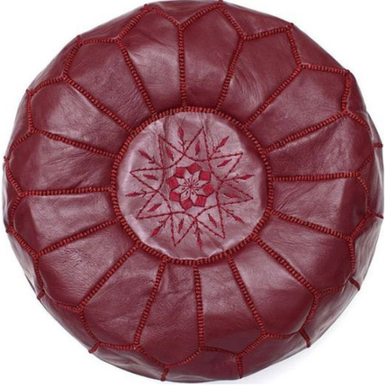 Marokkanischer Pouf Bordeauxrot
