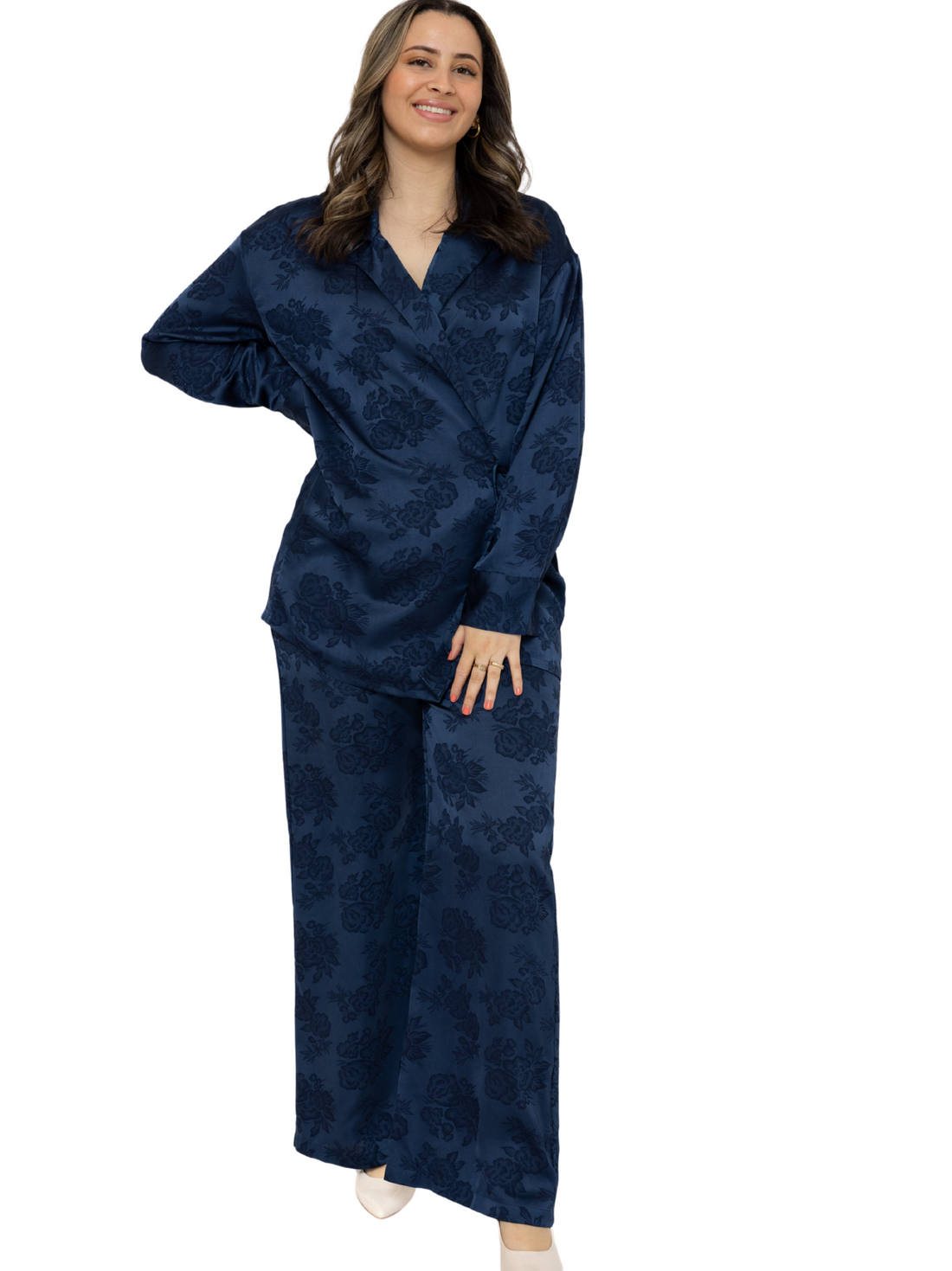 Dalia twinset dames – tweedelige set in zwart, marineblauw of groenbruin – foto 18