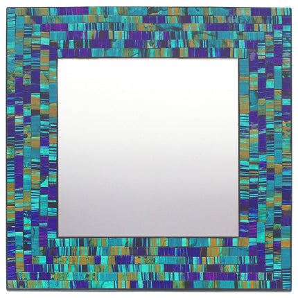 Orientalischer quadratischer Mosaik-Wandspiegel