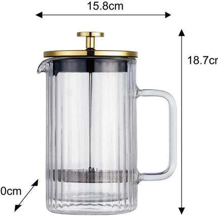 Klausberg Piston Kaffee-/Teebereiter - Glas - 0.6L
