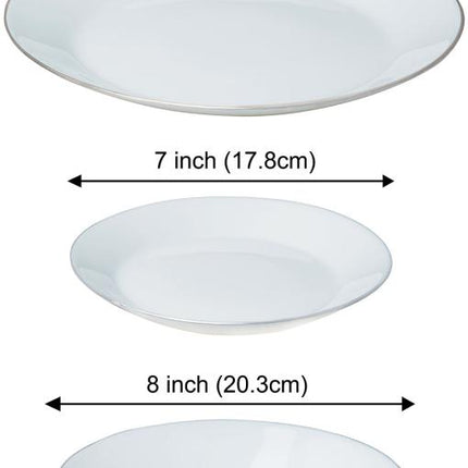 Kinghoff Serviesset – Tijdloze Elegantie met Zilveren Accenten