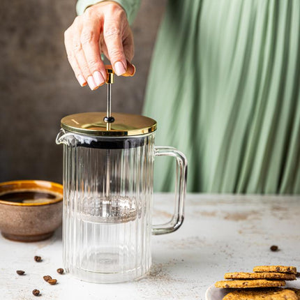 Klausberg Piston Kaffee-/Teebereiter - Glas - 0.6L