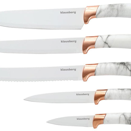 Klausberg Messenset met Blok - Marmerlook, 5-delig