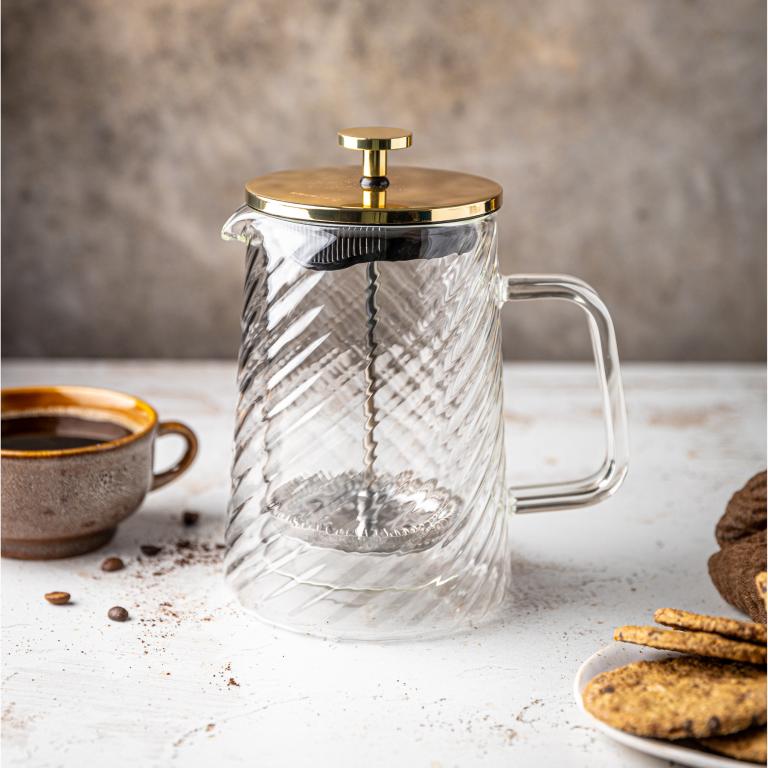 Klausberg KB7766 French Press Coffee / Tea Maker - Glass - 0.6 L