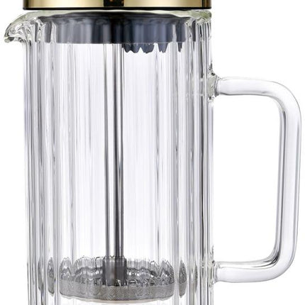 Klausberg Kaffee- und Teebereiter mit Pressfilter - Doppelwandiges Glas - 350 ml