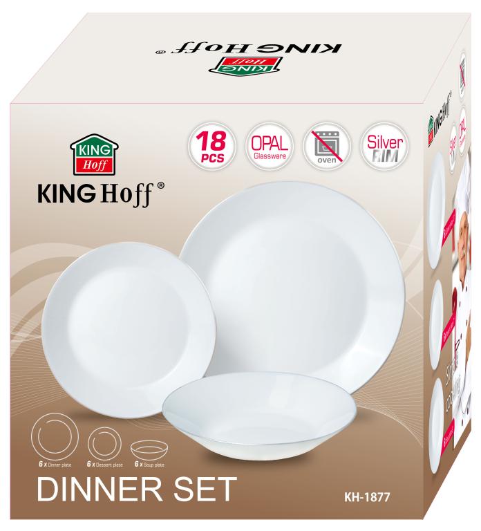 Kinghoff Dinnerware Set – Timeless Elegance with Silver Accents