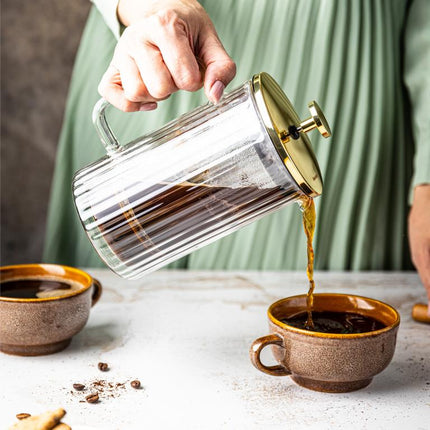 Klausberg Piston Kaffee-/Teebereiter - Glas - 0.6L