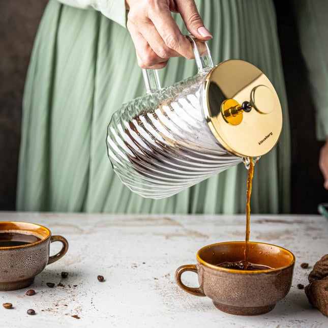 Klausberg Stempel Kaffeebereiter/Teekocher - Glas - 0.6L