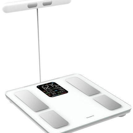 Klausberg Smarte Bluetooth Personenwaage mit Körperanalyse und Griff – Gewicht, BMI, Fettanteil, Muskelmasse, Farbdisplay