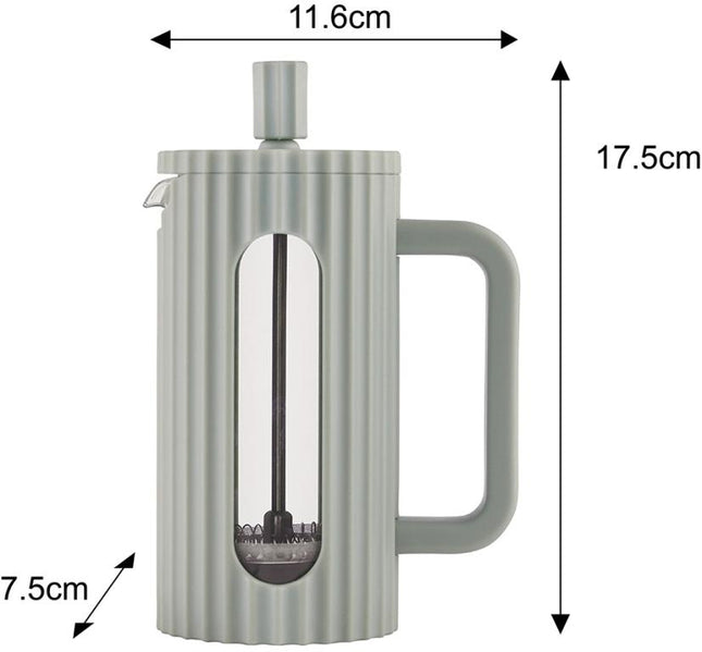 Klausberg Kaffee-/Teezubereiter mit Pressfilter – 350 ml – Olivgrün