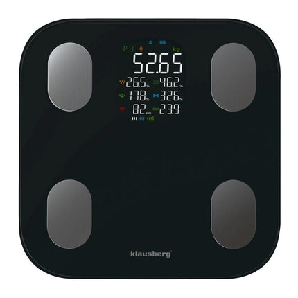Klausberg Smarte Bluetooth Waage mit Körperanalyse und Farbdisplay