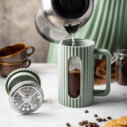 Klausberg Koffie-/Thee Zetter met Piston - 350 ml - Olijfgroen