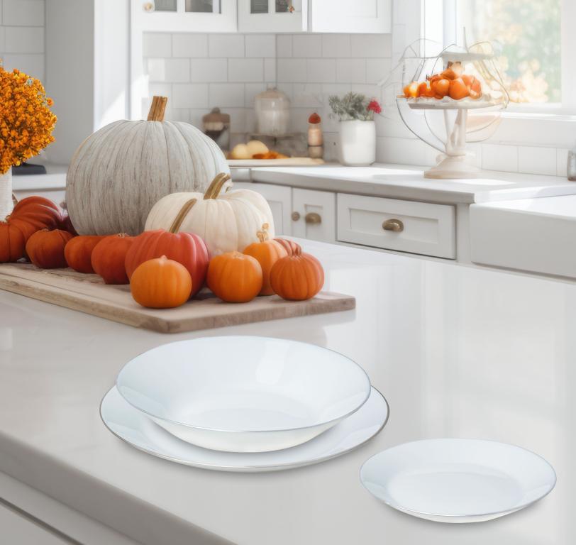 Kinghoff Dinnerware Set – Timeless Elegance with Silver Accents