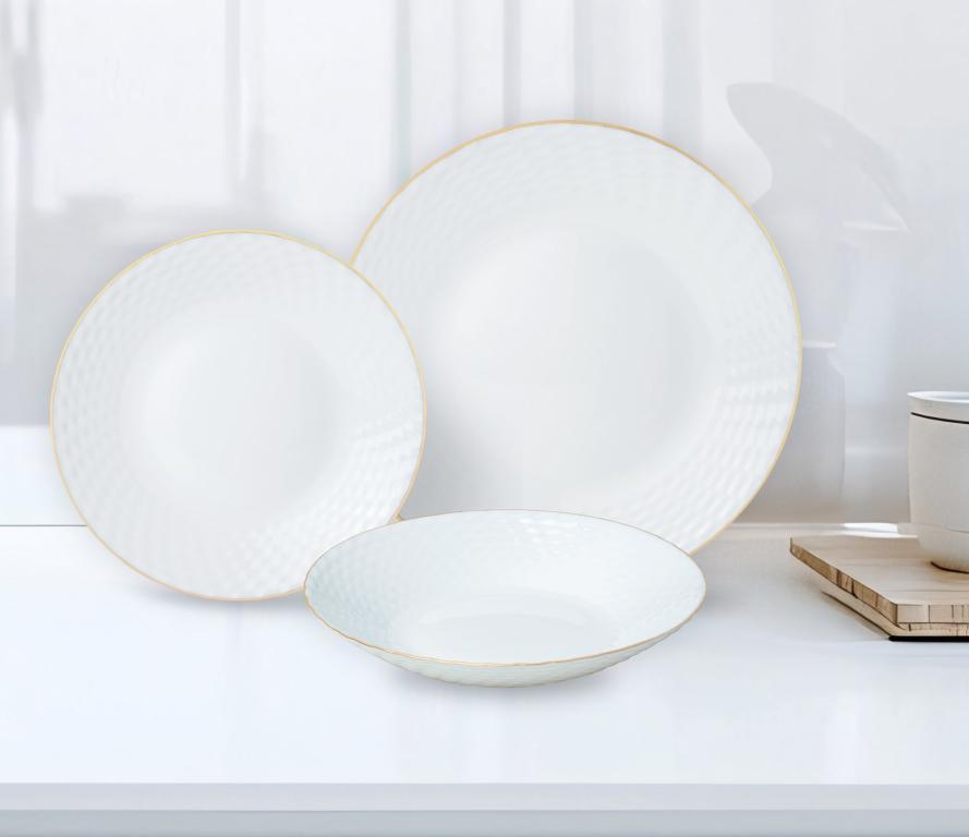 Kinghoff Service de table – Luxe et fonctionnalité avec des accents dorés