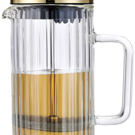 Klausberg Kaffee- und Teebereiter mit Pressfilter - Doppelwandiges Glas - 350 ml