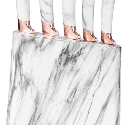Klausberg Messenset met Blok - Wit en Roségoud Design, 6-delig