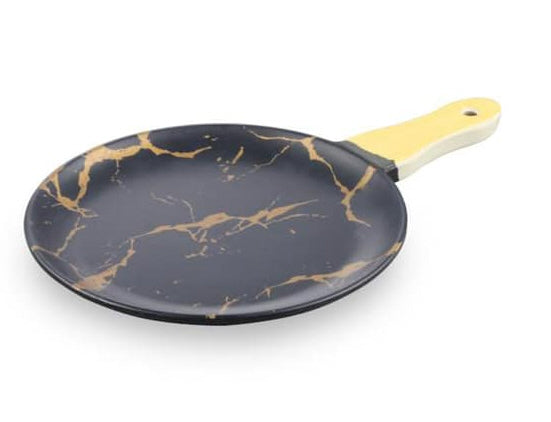 Melamine serveerplanken marmer look zwart-goud