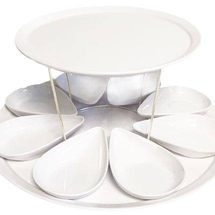 Melamine set wit incl. 8 schaaltjes