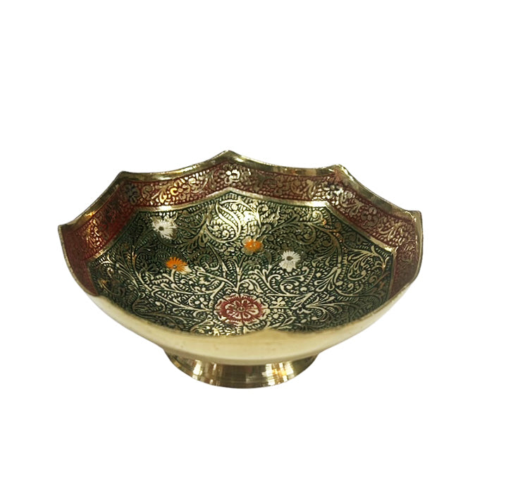 Brass painted dish Ø12 cm