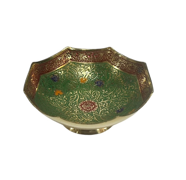 Brass painted dish Ø12 cm