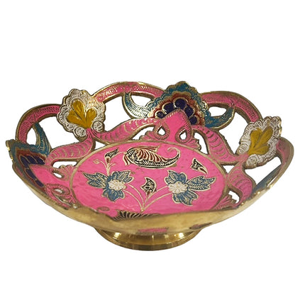 Messing bemalte Schale Rosa Ø18 cm