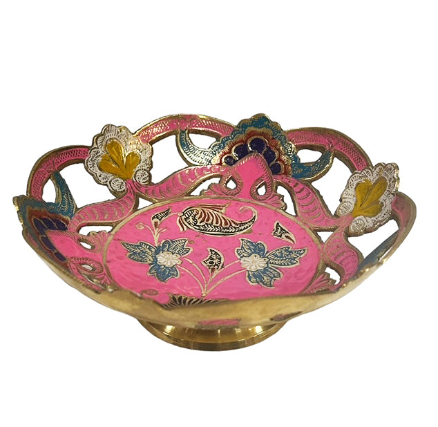 Messing bemalte Schale Rosa Ø18 cm