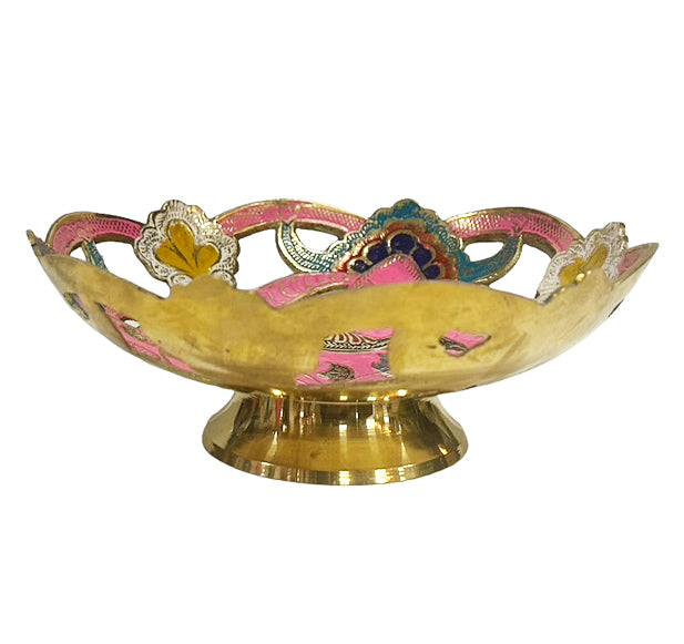Messing bemalte Schale Rosa Ø18 cm