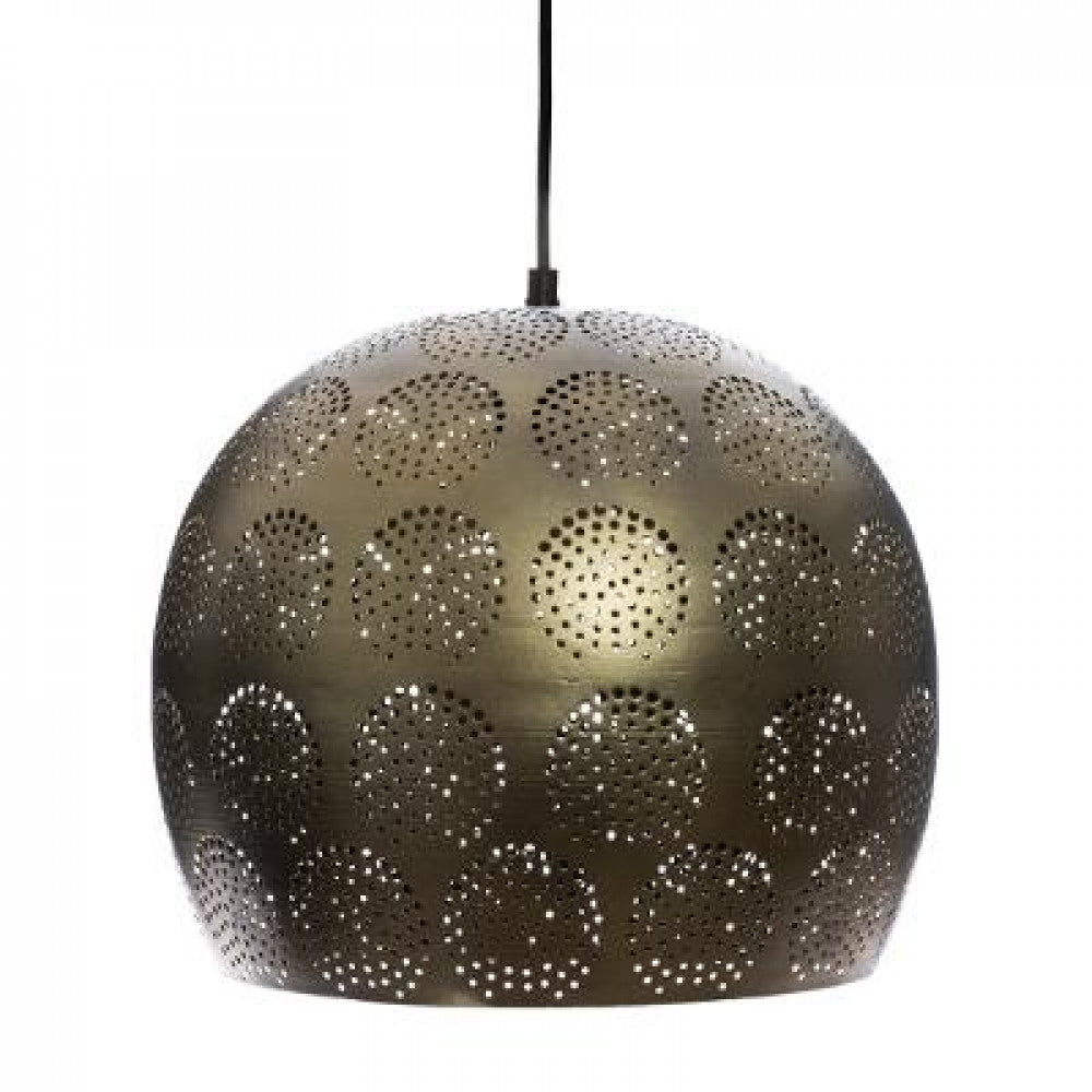 Metal pendant lamp gold Ø30 gold
