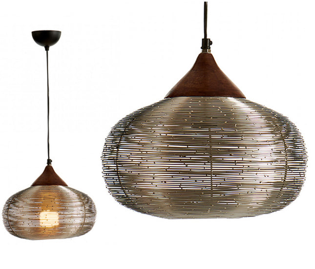 Metalllampe mit Nickel-Finish