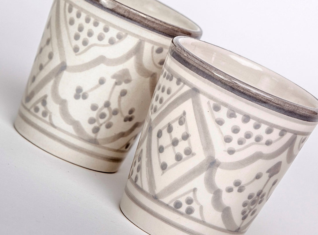 Mug Gris/Blanc 8cm