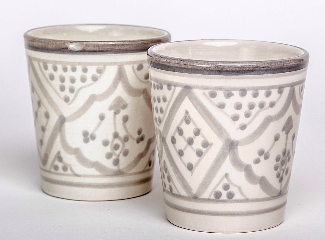 Mug Gris/Blanc 8cm