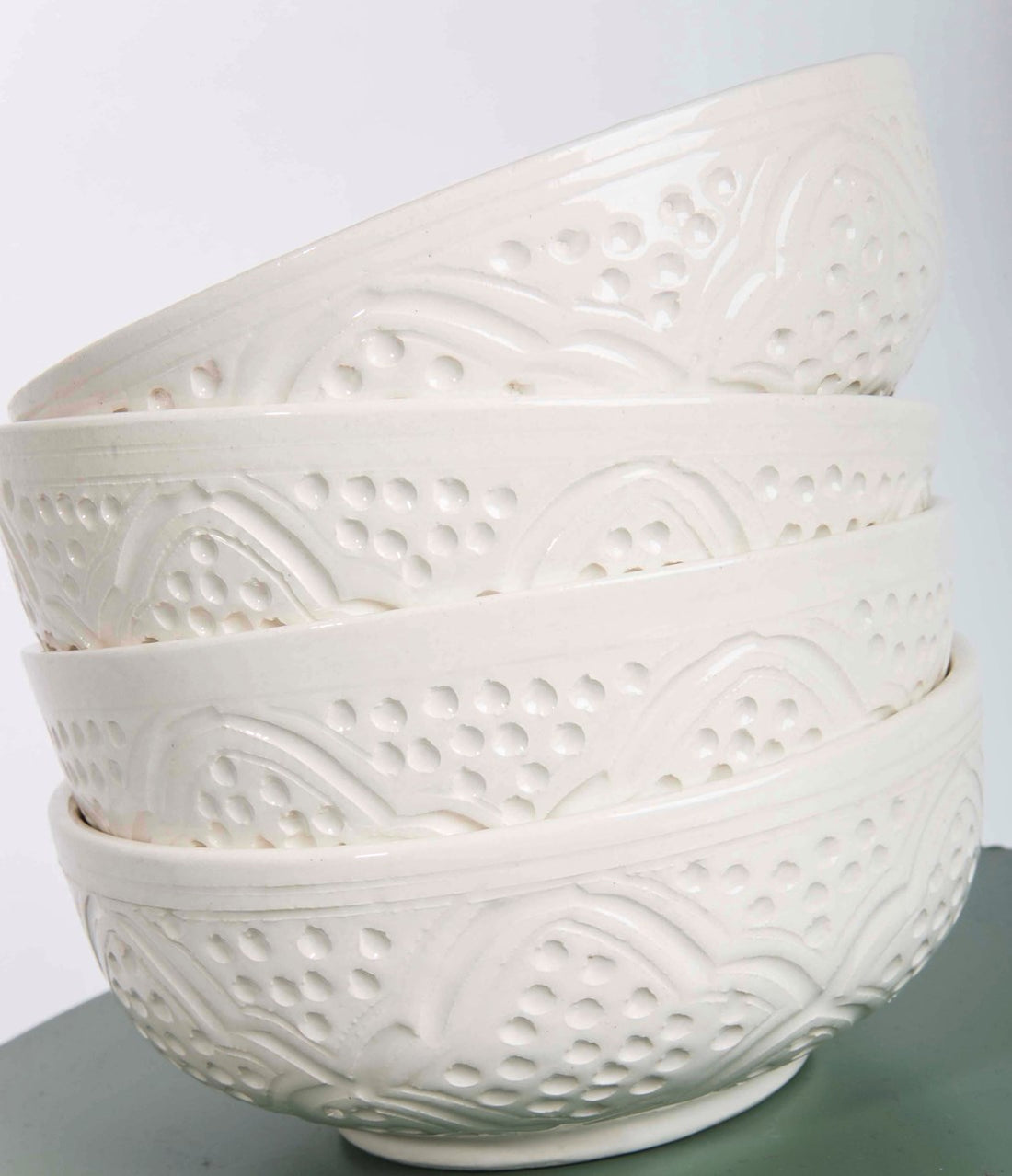Moroccan Bowl 14 cm White