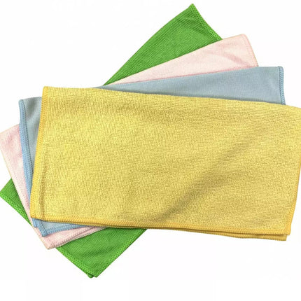 Kinghoff KH2115 Mikrofasertücher-Set – 4-teiliges farbcodiertes Tuchset (32x32 cm) für Möbel, Glas, Küche und mehr