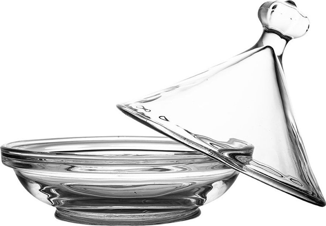 Mini glass tagine transparent