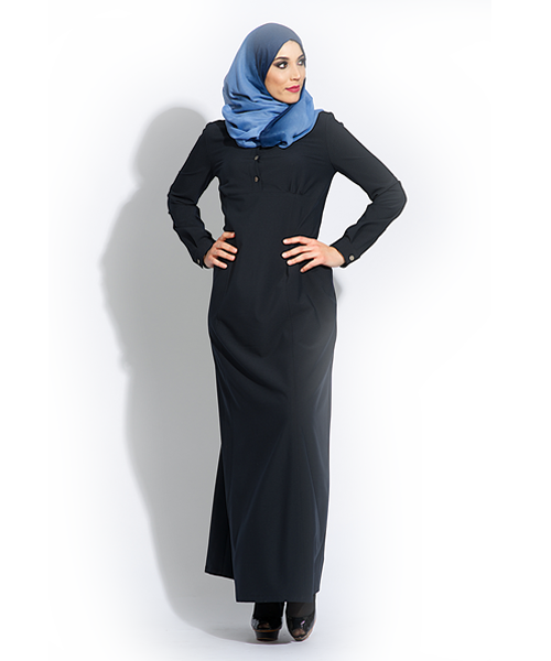 Abaya Bleu Marine Foncé