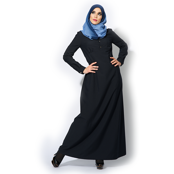 Abaya Bleu Marine Foncé