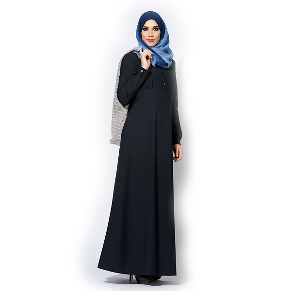 Abaya Bleu Marine Foncé