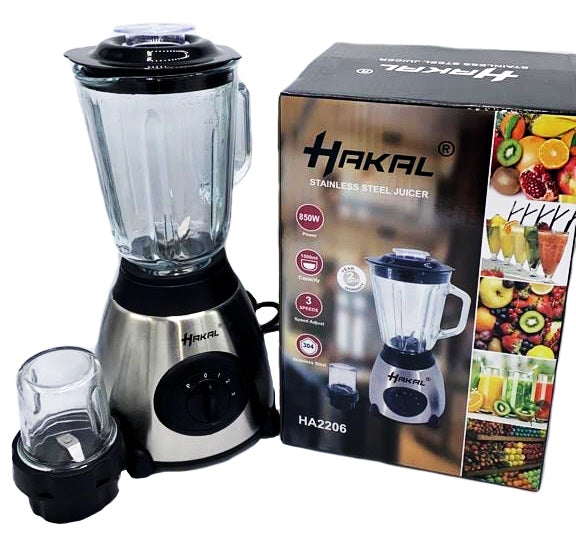 Blender - 1,5 L - Blender à smoothie - Pichet en verre - Acier inoxydable + Mini mixeur
